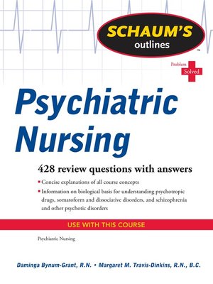 cover image of Schaum's Outline of Psychiatric Nursing